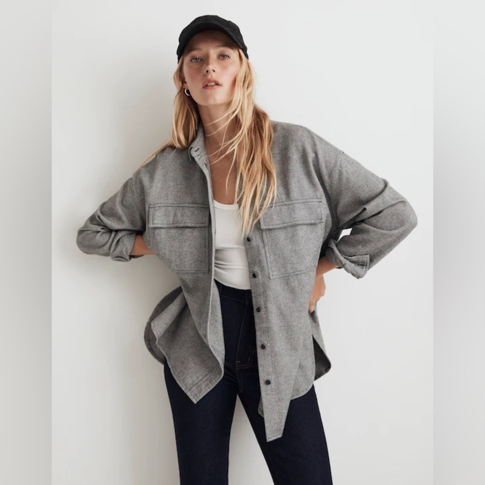 Madewell Brushed Oversized Shirt-Jacket